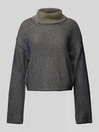 Swetry damskie - Sweter z dzianiny z golfem model ‘TONE’ - miniaturka - grafika 1