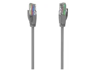 Kable miedziane - Kabel sieciowy HAMA Cat 5e 1 Gbit/s U / UTP 20 m Szary - miniaturka - grafika 1