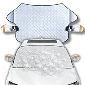 Akcesoria motoryzacyjne - MATA OSŁONA ANTYSZRONOWA NA PRZEDNIĄ SZYBĘ LUSTERKA SAMOCHODU Z ODBLASKAMI - miniaturka - grafika 1