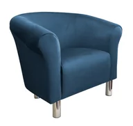 Fotele - ATOS Fotel Milo MG33 nogi chrom niebieski - miniaturka - grafika 1