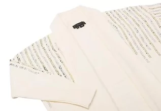 Swetry damskie - faina Damski kardigan średniej długości ozdobiony cekinami w kolorze białym wełny, rozmiar XS/S, biały (wollweiss), XS - grafika 1