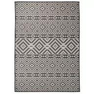 Dywany zewnętrzne - vidaXL Dywan zewnętrzny o płaskim splocie, 200x280 cm, czarne pasy - miniaturka - grafika 1