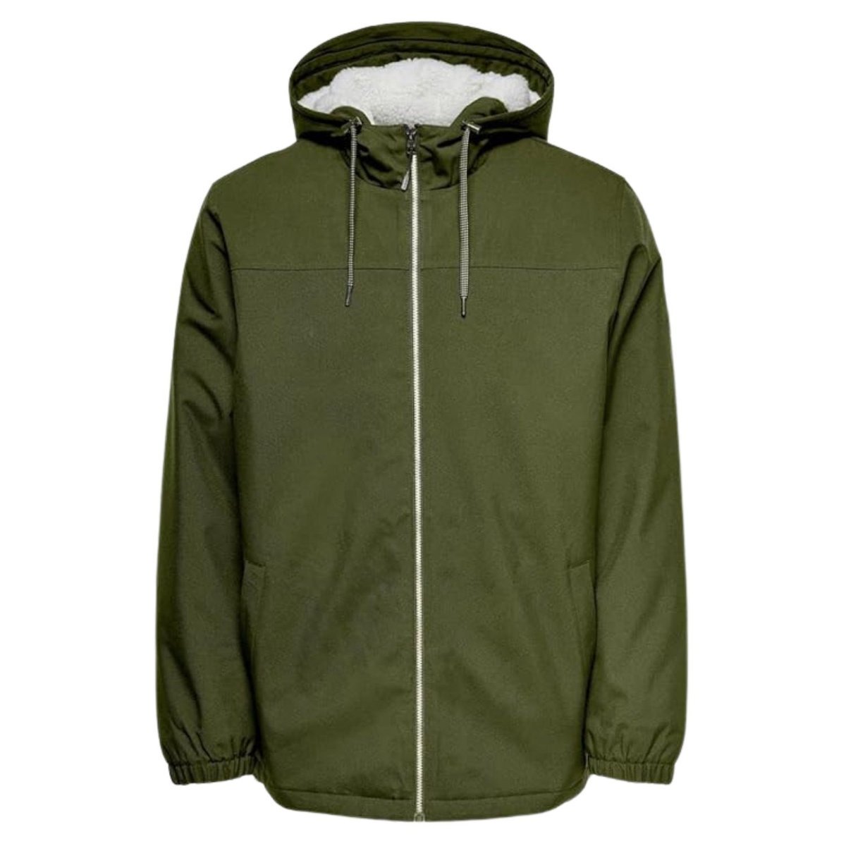 Kurtka męska Only & Sons Semil zimowa z kapturem zielona-S