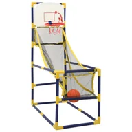 Zabawki i gry sportowe - vidaXL Mini zestaw do gry w koszykówkę z piłką i pompką 45x86x127 cm - miniaturka - grafika 1