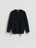 Swetry męskie - Reserved - Sweter z wiskozą - czarny - miniaturka - grafika 1