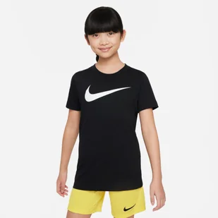 Koszulka z krótkim rękawem Nike CW6941 010 Czarny - Odzież sportowa dziecięca - miniaturka - grafika 1