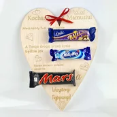 Gadżety dla niej i dla niego - Serce z batonikami Kochana mamusiu Prezent - miniaturka - grafika 1