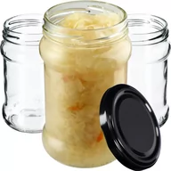 Pojemniki kuchenne - Słoiki na przetwory Seno 315ml 50 szt. 66mm + wieczka czarne - miniaturka - grafika 1