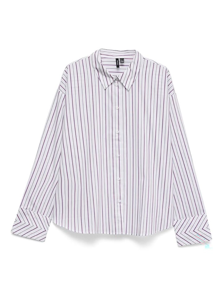 Vero Moda Koszula w kolorze biało-fioletowym