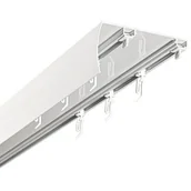Karnisze - Szyna DECASTYL Sufitowa podwójna z agrafkami Biały 500 cm - miniaturka - grafika 1
