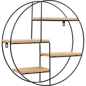 Półki do salonu - PÓŁKA OKRĄGŁA WISZĄCA ŚCIENNA INDUSTRIALNA LOFT - miniaturka - grafika 1