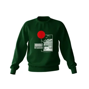 Bluza Mitsubishi 3000GT zielona-M - Odzież do sportów motorowych - miniaturka - grafika 1
