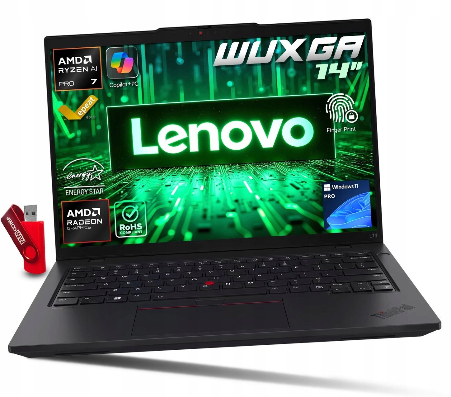 Lenovo ThinkPad L14 G6 / Ryzen AI 7 PRO / 16GB / 4TB 21SECTO1WWC3-16GB-4TB