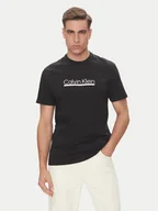 Koszulki męskie - Calvin Klein T-Shirt Outline Tape Graphic LV04RC852G Czarny Regular Fit - miniaturka - grafika 1