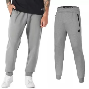 Spodnie dresowe Pit Bull New Brushed Fleece Group Hatton '23 - Szary Melanż - Odzież taktyczna i umundurowanie - miniaturka - grafika 1