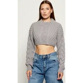 Swetry damskie - Patrizia Pepe Sweter | Cropped Fit | z dodatkiem wełny - miniaturka - grafika 1