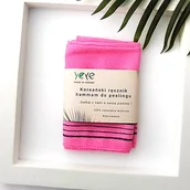 Ręczniki - Ręcznik do peelingu i hammamu różowy Yeye - miniaturka - grafika 1