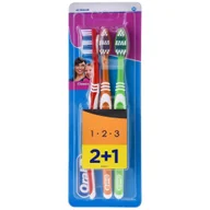 Szczoteczki do zębów - Oral-B Oral-B Toothbrush Classic szczoteczka do zębów 3 szt unisex Red Yellow Pink - miniaturka - grafika 1