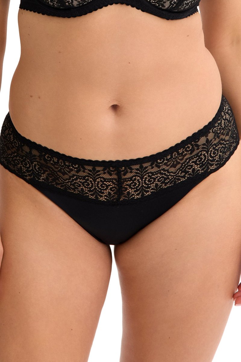 Figi damskie z koronką Malika 039 czarne XL