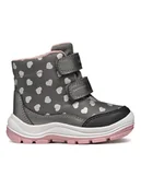 Botki damskie - Geox Botki "Flanfil" w kolorze jasnoróżowo-szarym - miniaturka - grafika 1