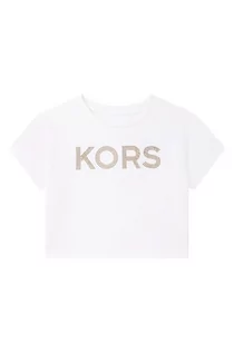 Koszulki dla dziewczynek - Michael Kors t-shirt bawełniany dziecięcy kolor biały - grafika 1