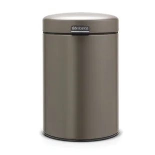 Brabantia Kosz na śmieci New Icon 3l montowany na ścianie platynowy 116223 - Kosze na śmieci - miniaturka - grafika 1
