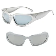 Okulary przeciwsłoneczne - Okulary przeciwsłoneczne dla dzieci lustrzane STKD-06C srebrne - miniaturka - grafika 1
