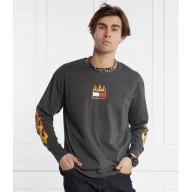 Koszulki męskie - Tommy Jeans Longsleeve TJM L/S BURNING BADGE TEE | Regular Fit - miniaturka - grafika 1