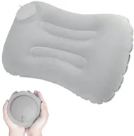 Akcesoria podróżnicze - DA352 Dmuchana poduszka szara - miniaturka - grafika 1