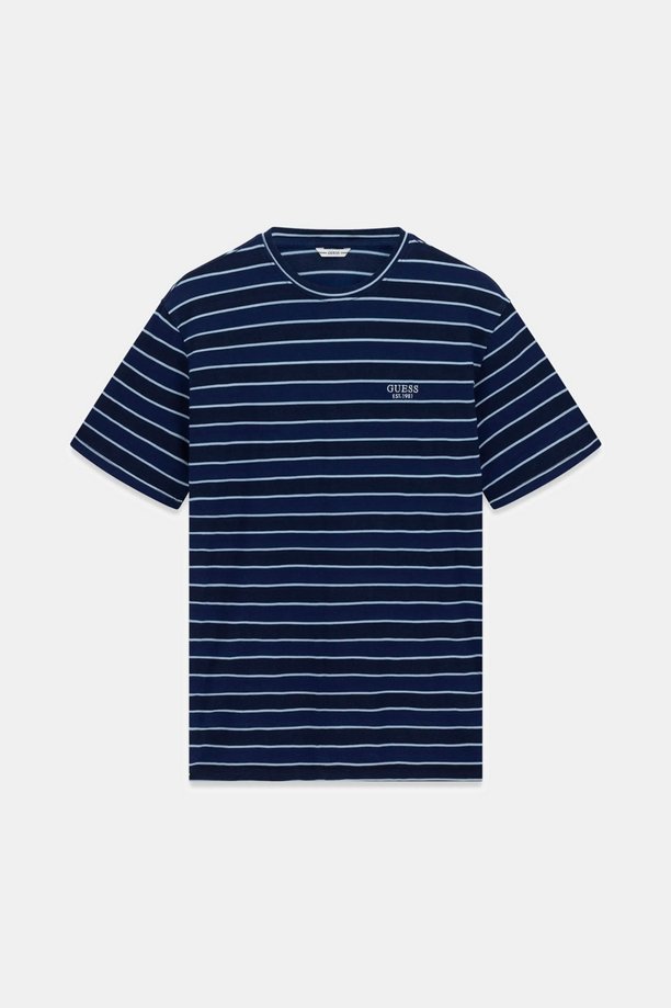 T-shirt męski guess a righe scuro altro