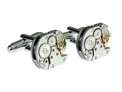 Spinki do mankietów i krawatów - Posrebrzane spinki SQUARES I - miniaturka - grafika 1