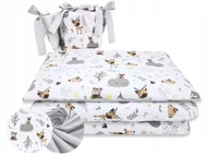 Pościel dla dzieci - Pościel dziecięca 3 częściowa z ochraniaczem 135x100 Przyjaciele beż Miminu - miniaturka - grafika 1