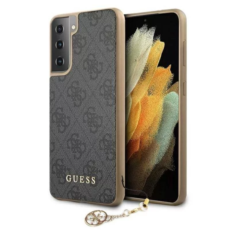 Guess Etui Charms Galaxy S21 Plus, szare 3700740503232