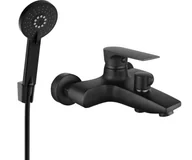 Zestawy baterii łazienkowych - Mexen Axel R40 bateria wannowa z zestawem prysznicowym, czarna - 7383R40-70 - miniaturka - grafika 1