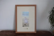 Obrazy i zdjęcia na płótnie - Akwarela z gąską - kolaż. - miniaturka - grafika 1