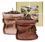 Świece - Prezent na dzień mamy zestaw prezentowy kawa 2 świeczki cappuccino i ciemna - miniaturka - grafika 1