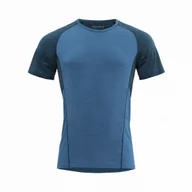 Koszulki sportowe męskie - Męska koszulka Devold Running Merino 130 T-Shirt Man Rozmiar: L / Kolor: niebieski - miniaturka - grafika 1