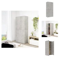 Szafki na buty - vidaXL Szafka na buty betonowa szara 80x39x178 cm materiał drewnopochodny - Stojaki i szafki na buty - miniaturka - grafika 1