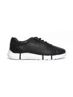 Trampki męskie - Geox Skórzane sneakersy "Adacter" w kolorze czarnym - miniaturka - grafika 1