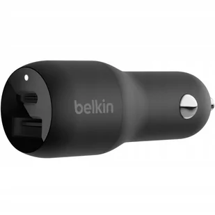 BELKIN Ładowarka Dual Car Charger 1x USB-A 1x USB-C CCB004BTBK CCB004BTBK - Ładowarki samochodowe - miniaturka - grafika 1