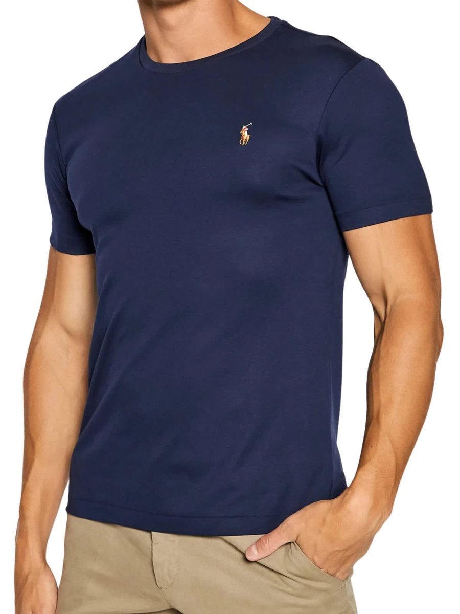 T-shirt Ralph Lauren 710740727 003 NAVY granatowy M