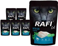 Mokra karma dla kotów - Mokra karma dla kota Rafi Cat Adult z dorszem zestaw 10 x 100 g - miniaturka - grafika 1