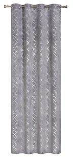 Zasłona Shine szara 140 x 260 cm na przelotkach - Zasłony - miniaturka - grafika 1