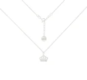 Naszyjniki - Srebrny choker pancerka z koroną - miniaturka - grafika 1