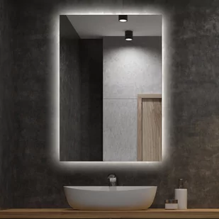 Nowoczesne Lustro Ledowe LED do łazienki 70x50 cm - Lustra - miniaturka - grafika 1