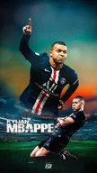 Podkładki pod mysz - PODKŁADKA POD MYSZ Z Nadrukiem 22x18 cm Kylian Mbappe PSG Tekst Prezent - miniaturka - grafika 1