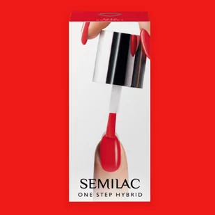 Semilac Semilac One Step Hybrid lakier hybrydowy 5ml S530 Scarlet - Lakiery hybrydowe - miniaturka - grafika 1
