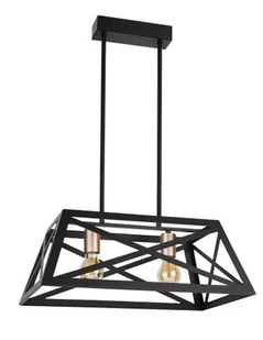 Candellux Lampa wisząca czarna metalowa 2x40W E27 Origami 32-78711 32-78711 - Lampy sufitowe - miniaturka - grafika 1