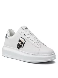 Sneakersy damskie - KARL LAGERFELD Sneakersy KL62530 Biały - grafika 1