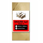 Dekoratorstwo - SKLEJKA 8mm FORMATKA DO LASERA CNC GRAWER 50x100cm 500x1000mm KLASA 4 - miniaturka - grafika 1